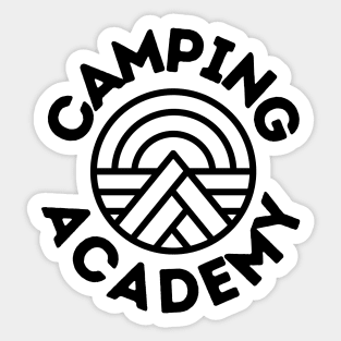 Camping Academy Perfect Gift for Nature Lovers Hiking Mountains Woods Travel Outdoors Sticker